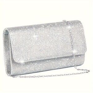 "Elegant Women's Evening Bag – Shiny Handbag for Parties and Weddings"